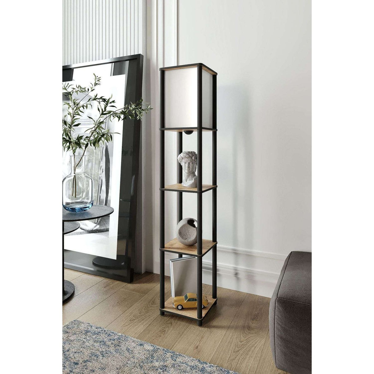 TierShelfLampz2 (H 150 cm) Golvlampa Ek