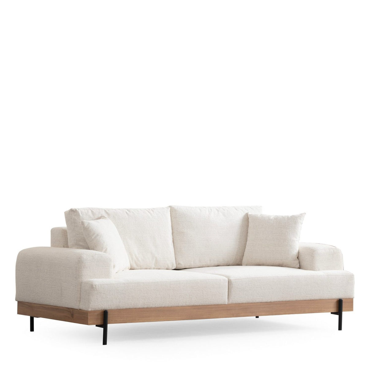 Eti Oak 3-sits (220 x 98 x 78 cm) 3-sitssoffa Vit