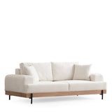 Eti Oak 3-sits (220 x 98 x 78 cm) 3-sitssoffa Vit