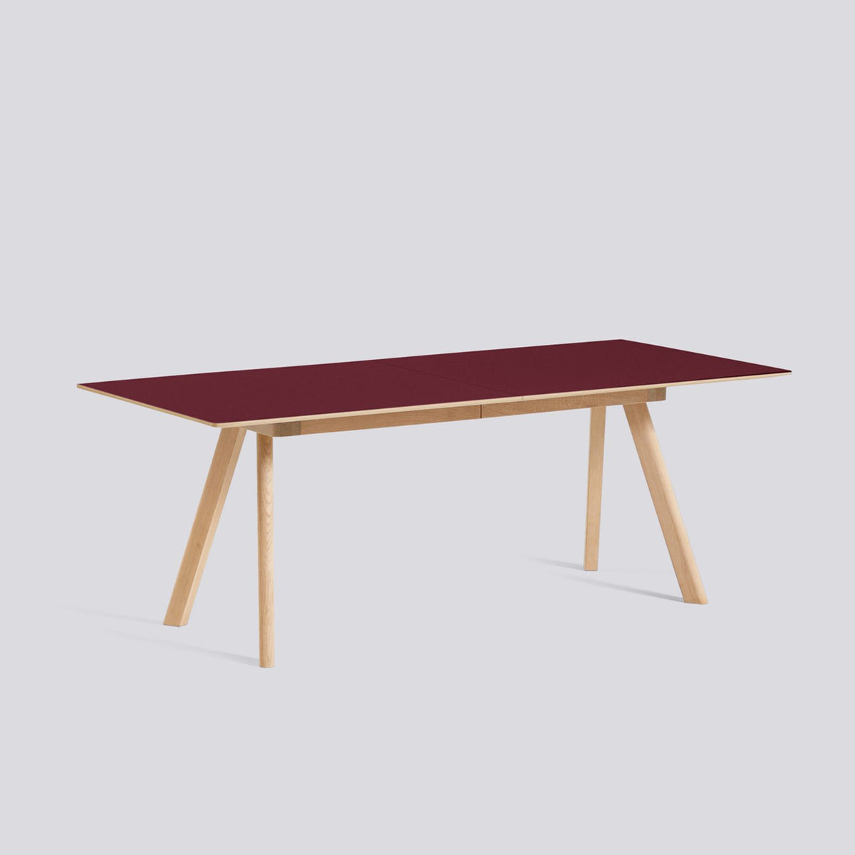 CPH 30 utdragbart L200 × B90 × H74 cm Matbord Burgundy – linoleum