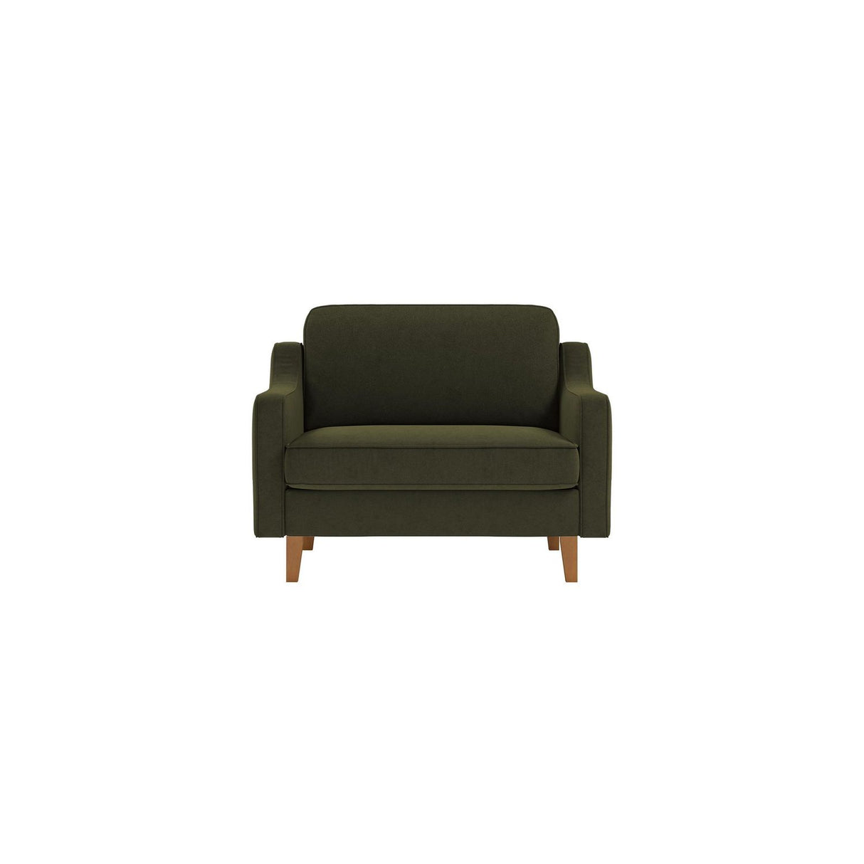 Oslo Loveseat (115 x 84 x 87 cm) 1-sitssoffa Olivgrön valnöt