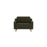 Oslo Loveseat (115 x 84 x 87 cm) 1-sitssoffa Olivgrön valnöt