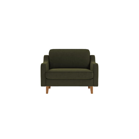 Oslo Loveseat (115 x 84 x 87 cm) 1-sitssoffa Olivgrön valnöt