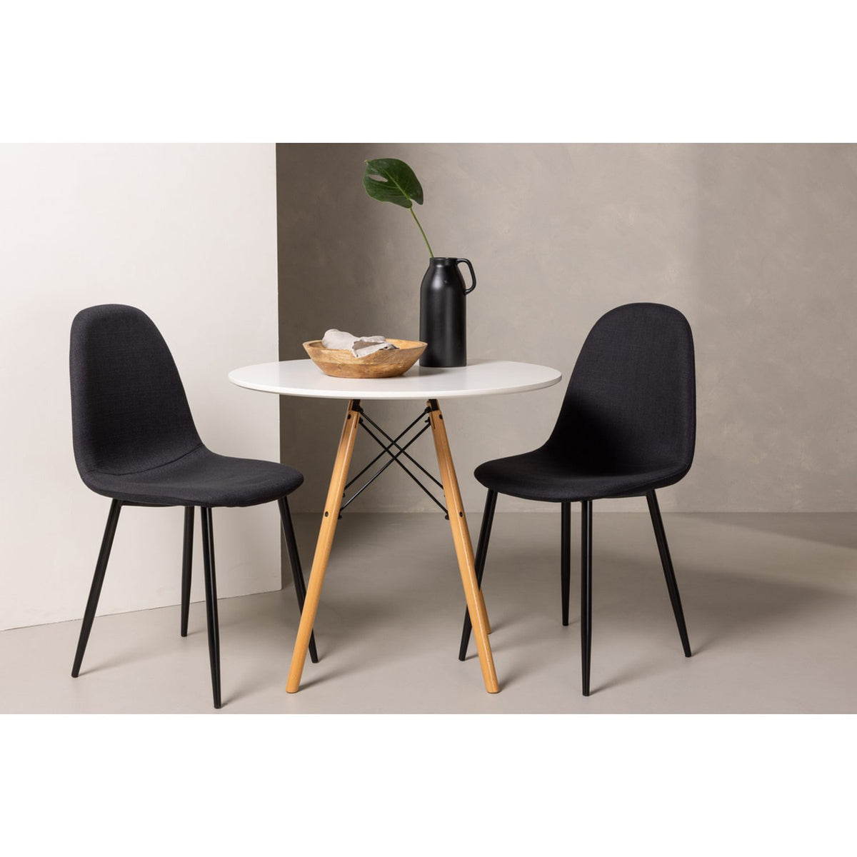 Danburi, Polar Rund matgrupp Svart, Vit, ⌀60