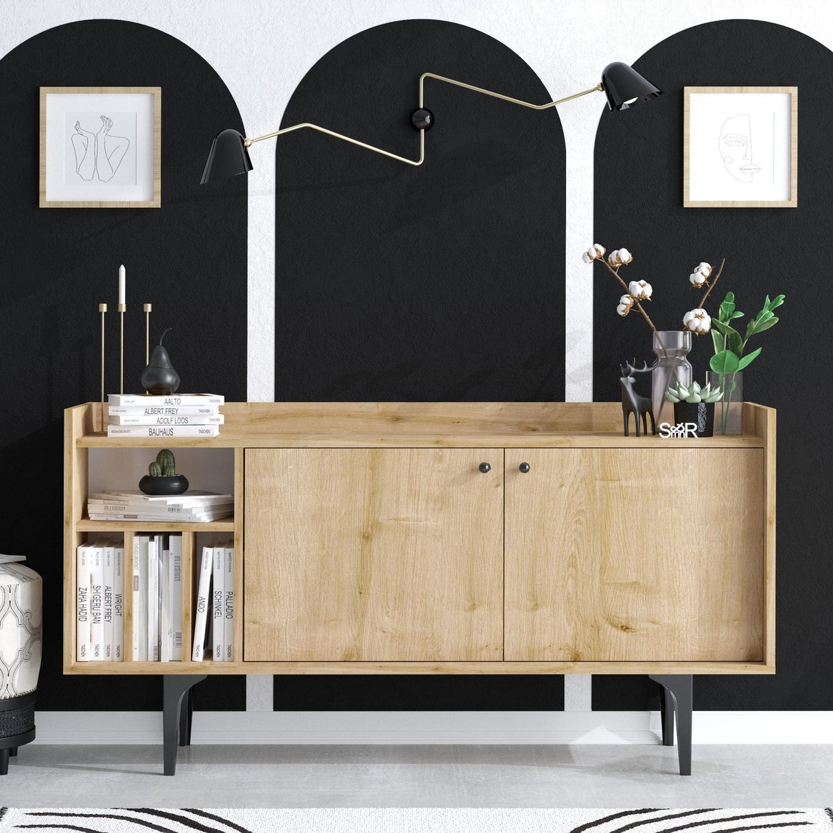 Helsingfors (150 x 80 x 40 cm) Konsolbord Sapphire Oak