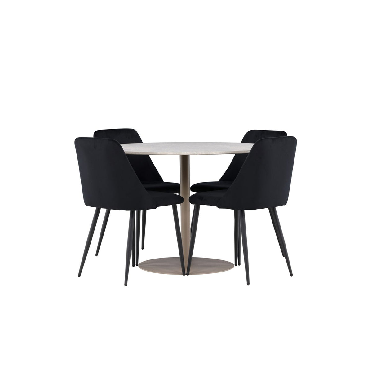 Lycke, Night Rund matgrupp Svart, Beige, ⌀110