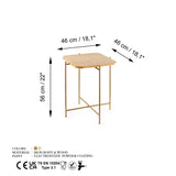 Bamako V (46 x 56 x 46 cm) Soffbord Guld Natur