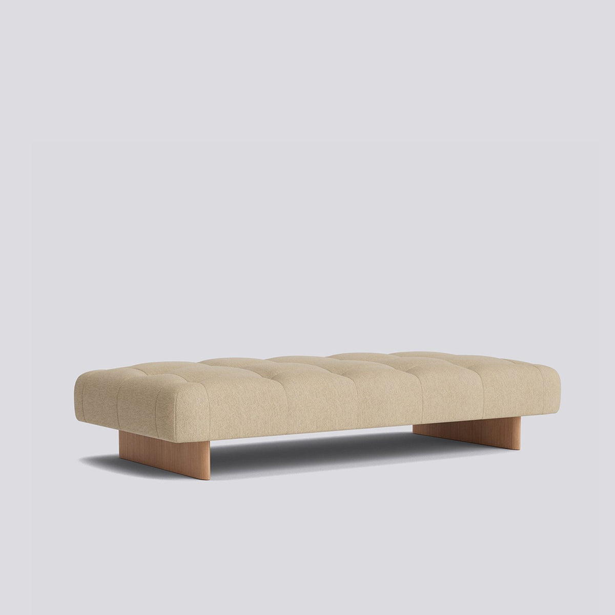 Quilton Lift 210 × 105 cm Dagbädd Turf Sand, ekfaner med vattenbaserad lack