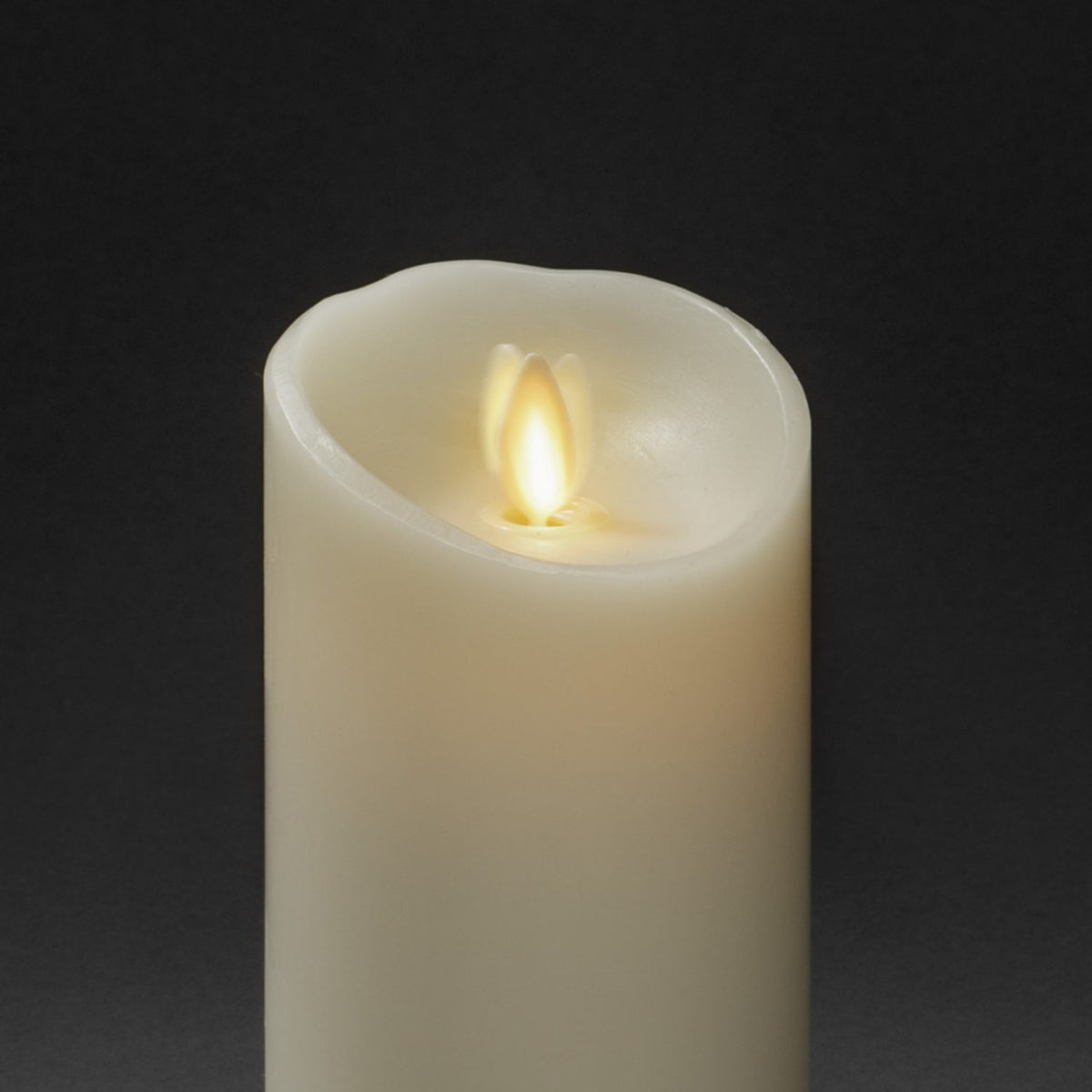 Vaxljus gräddvitt, varmvit LED timer 5h 2xC Dekorationsljus El 7,6x11,4 cm