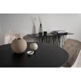 Dipp, Velvet Deluxe Rund matgrupp Beige,Guld, Svart, Guld, ⌀115