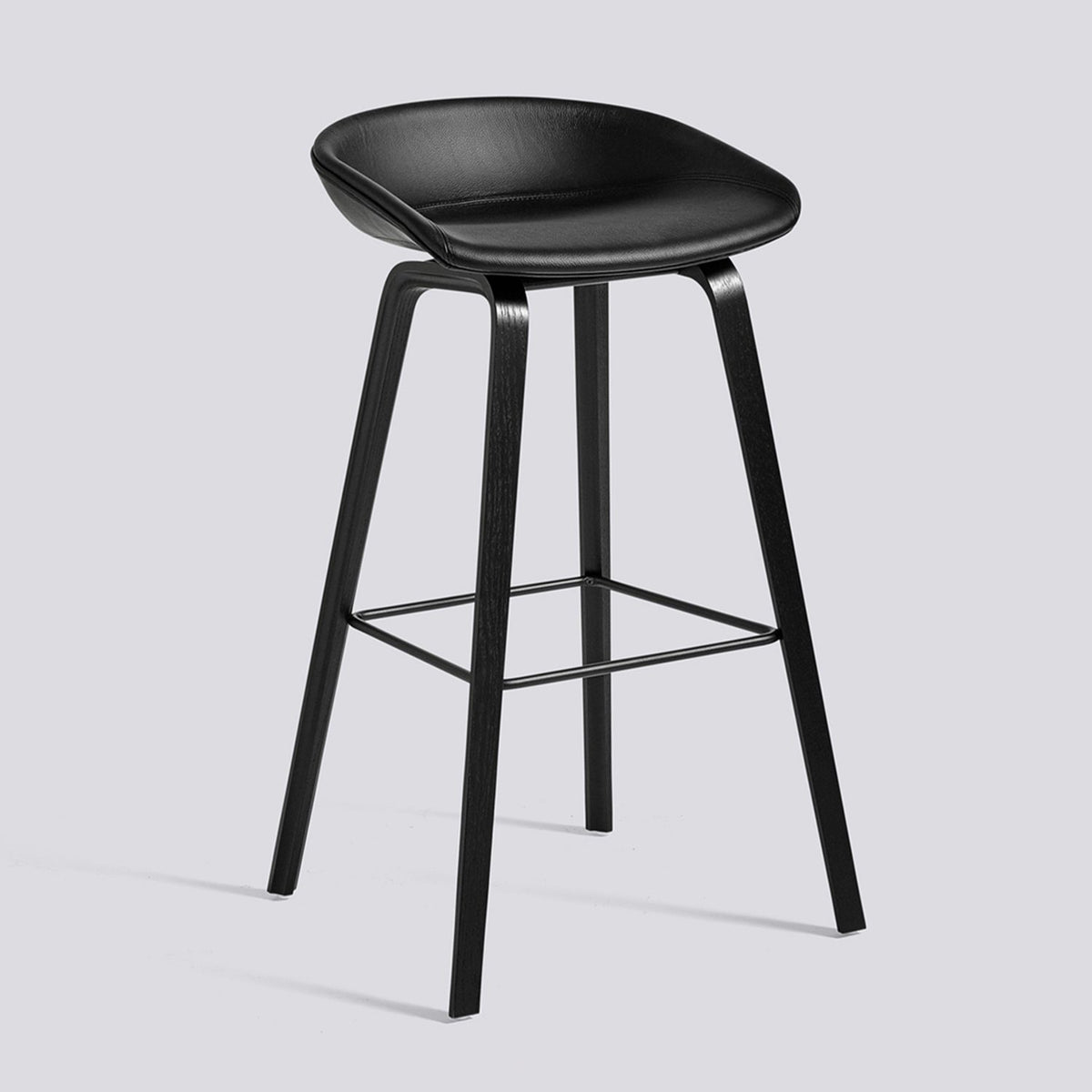 AAS 33 75 cm Barpall Sierra SI1001, Black – ekfaner med vattenbaserad lack, Black – pulverlackerat stål