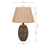 Thimphu (40 x 30 x 40 cm) Brun guld Bordslampa