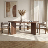 Claudina Matgrupp Walnut, Dark Walnut, White