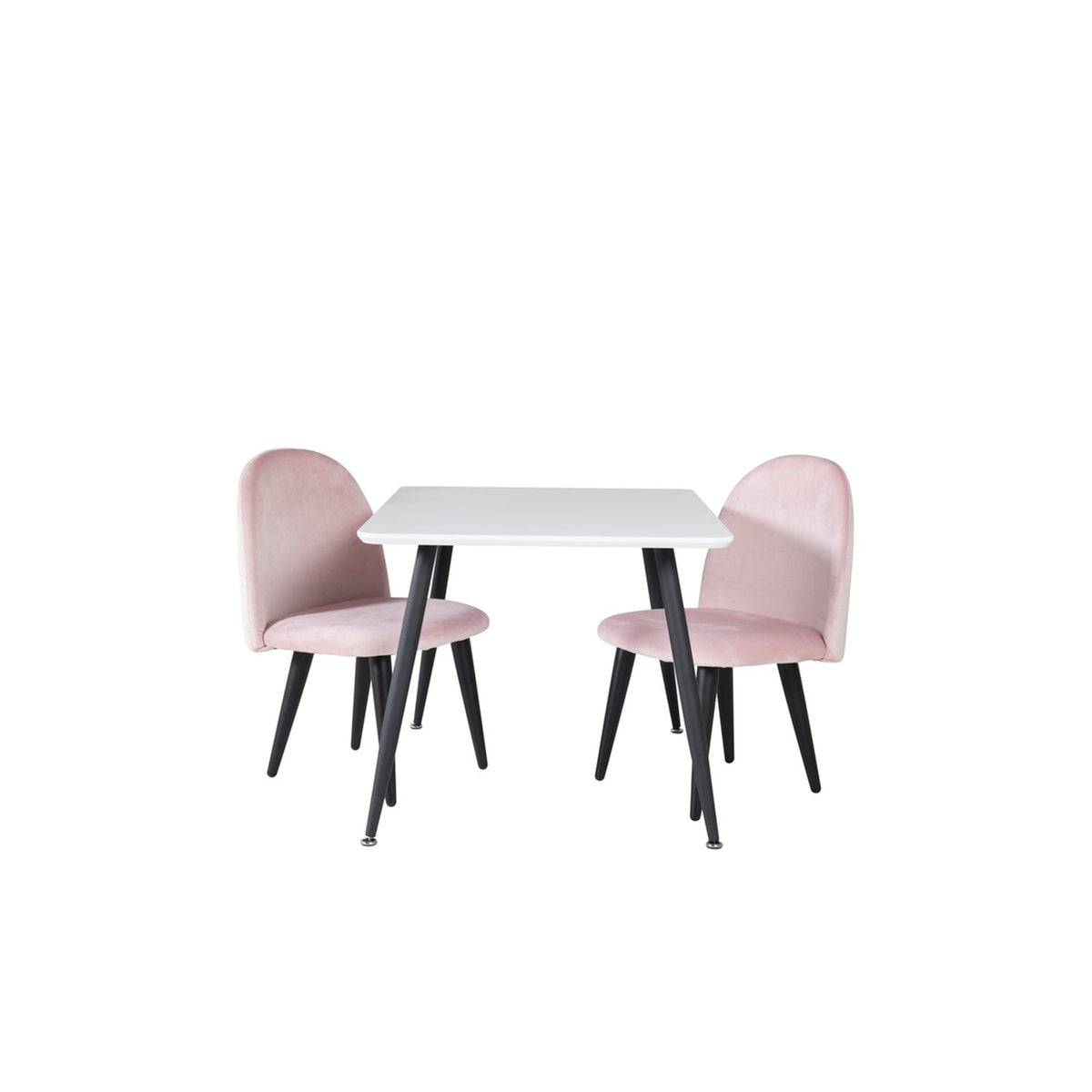 Polar, Velvet Rektangulär matgrupp Svart,Rosa, Svart,Vit, 50 x 80 x 60
