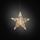 Akryl varmvita LED transparent kabel Julstjärna Inne 24 Lampor