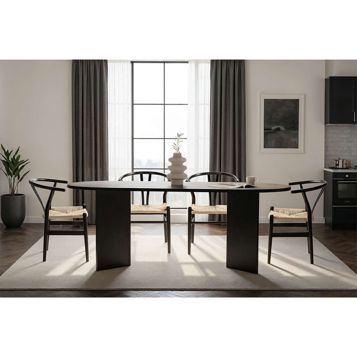 Sandy Matbord Wood Black