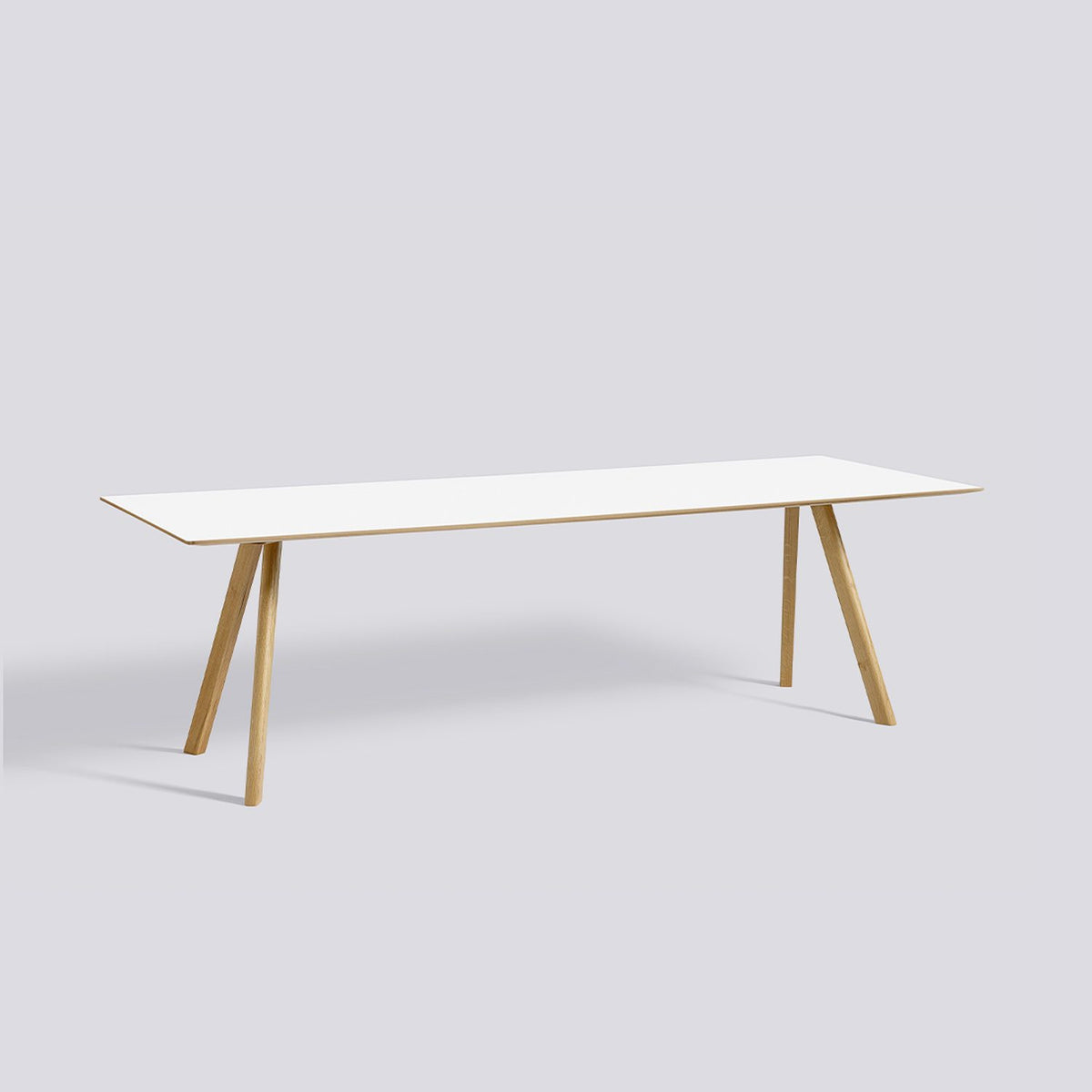 CPH 30 L250 × B90 × H74 cm Matbord White – laminat, massiv ek med vattenbaserad lack