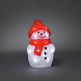 Snögubbe akryl LED 22 cm Ljusdekoration Inne
