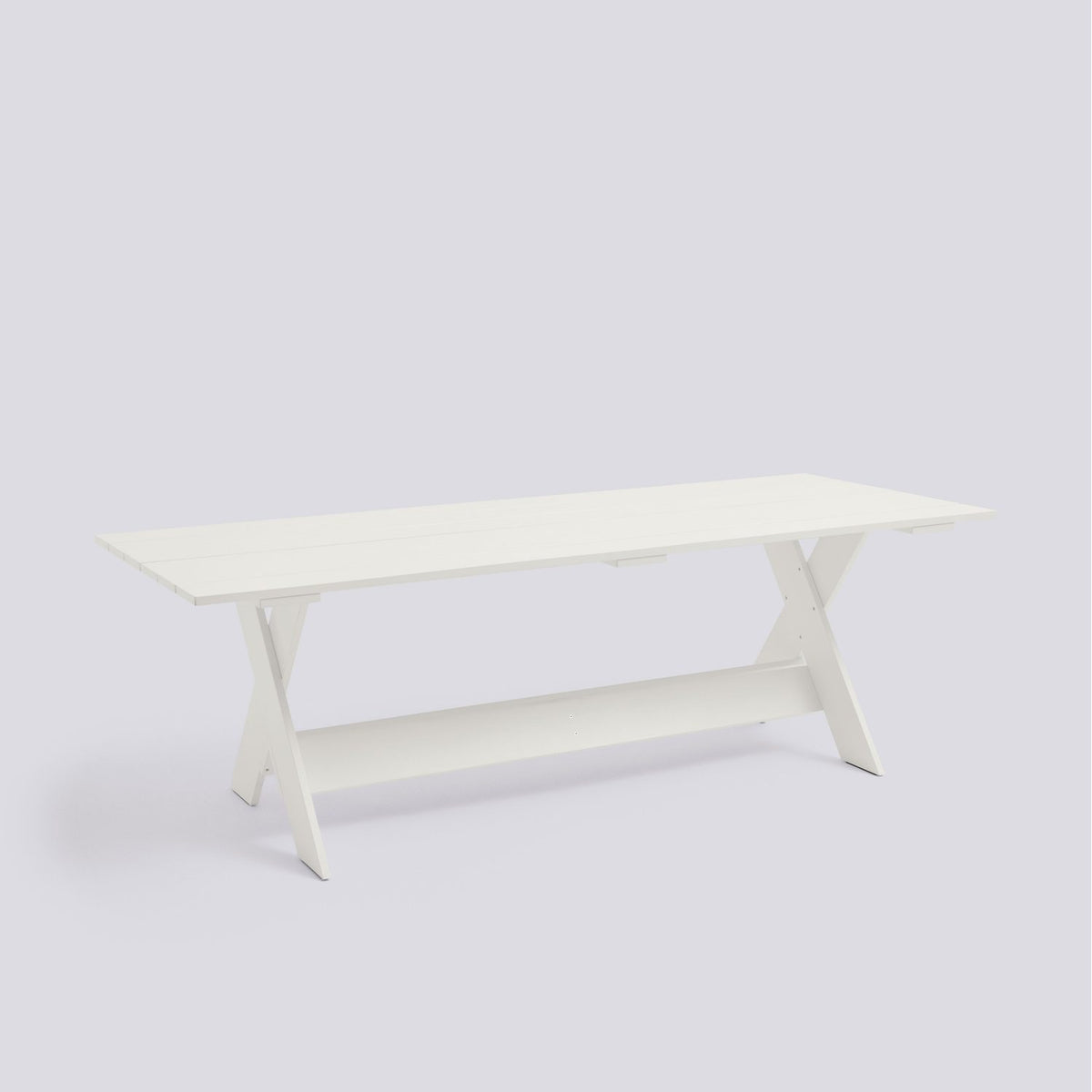 Crate L230 × B89,5 × H74,5 cm Matbord White – massiv furu med vattenbaserad lack