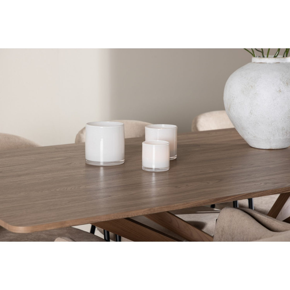 Piazza, Evelina Rektangulär matgrupp Beige,Svart, Mocca, 180 x 90