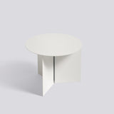 Slit runt Ø45 × H35,5 cm Sidobord White – pulverlackerat stål
