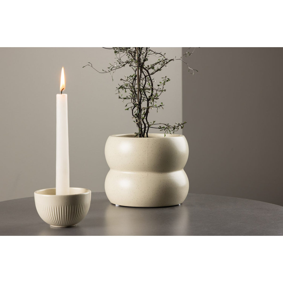 Dapne Kruka Beige/Svart, ⌀16