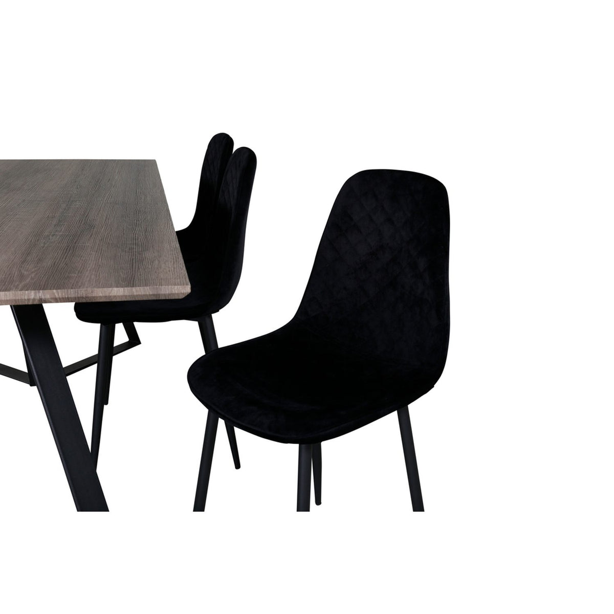 Marina, Polar Rektangulär matgrupp Svart, Svart,Grå, 180 x 90