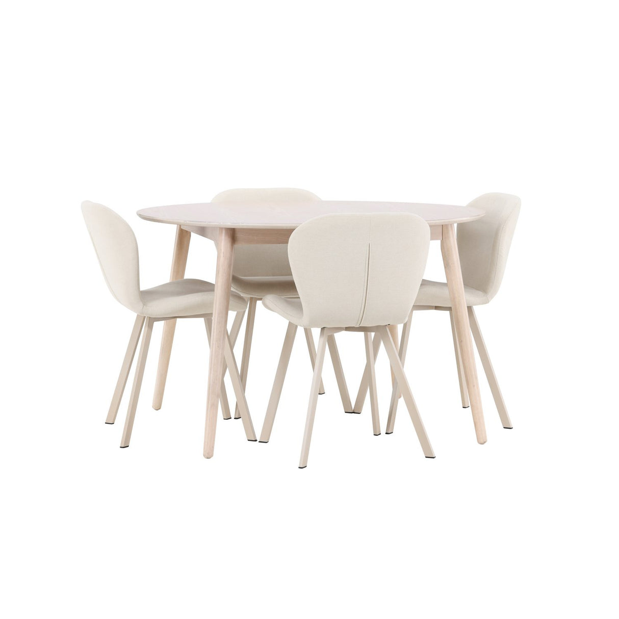 Flora, Lilja Runt matgrupp Beige, Vitlasyr, ⌀120