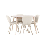 Flora, Lilja Runt matgrupp Beige, Vitlasyr, ⌀120