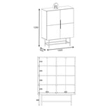 Edinburgh (100 x 128 x 40 cm) Sideboard Naturlig ek svart