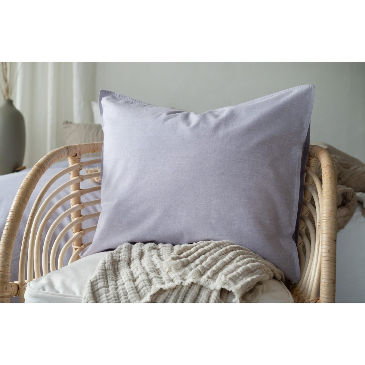 2-Dels Set Washed Påslakanset Enkelsäng Lila