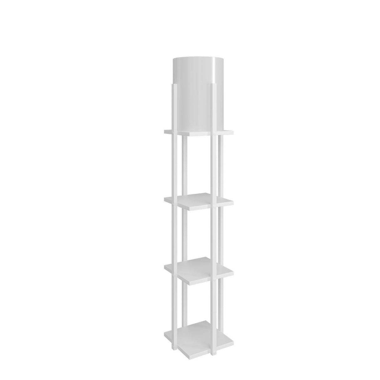 Dakar (21 x 21 cm) Golvlampa Vit Natur