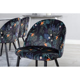 Polar, Velvet Rektangulär matgrupp Svart, Vit, 180 x 90
