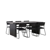 Vail, Kenth Rektangulär matgrupp Svart, Svart, 200 x 100