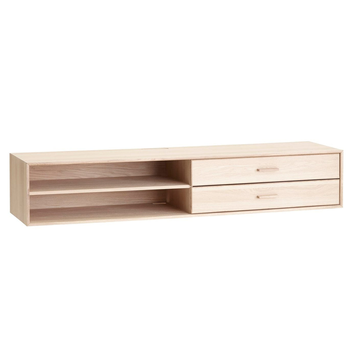TV-bänk Nr.700 183x39 cm Vitoljad Ek
