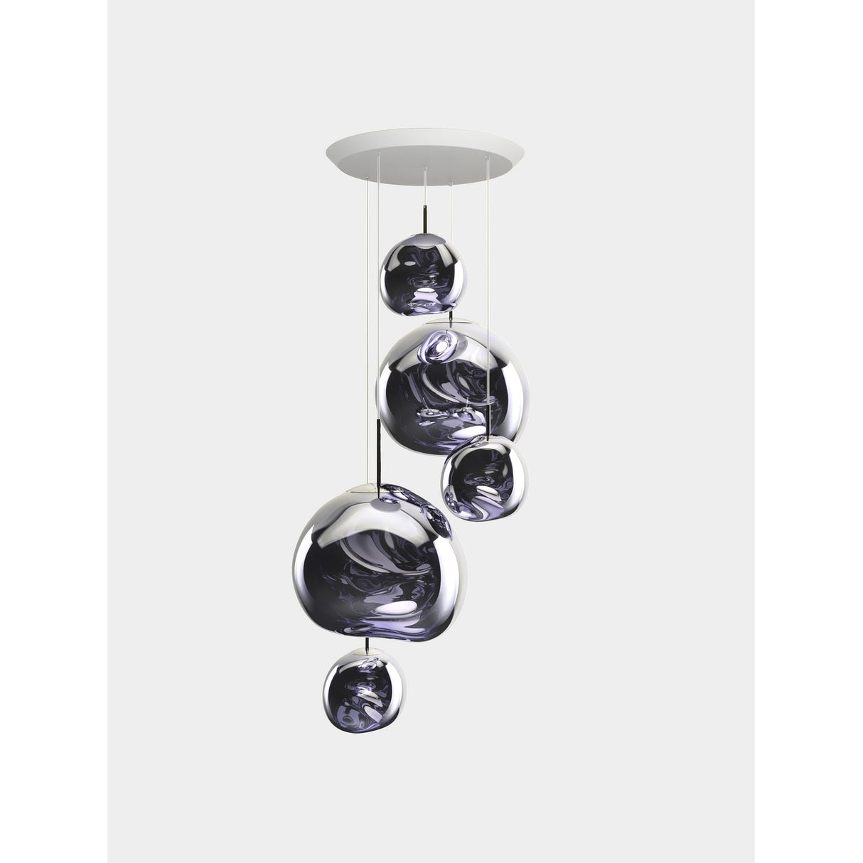 Melt Large Rund Pendelsystem LED Smoke