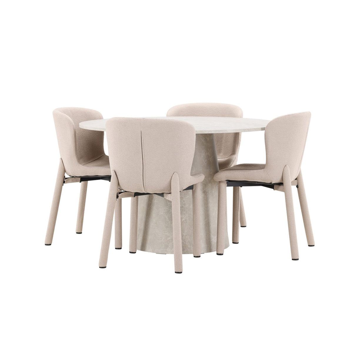 Lanzo, Astoria Runt matgrupp Beige, Beige, 4st