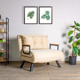 Freetown Single (26 x 120 x 60 cm) 1-sits bäddsoffa Creme