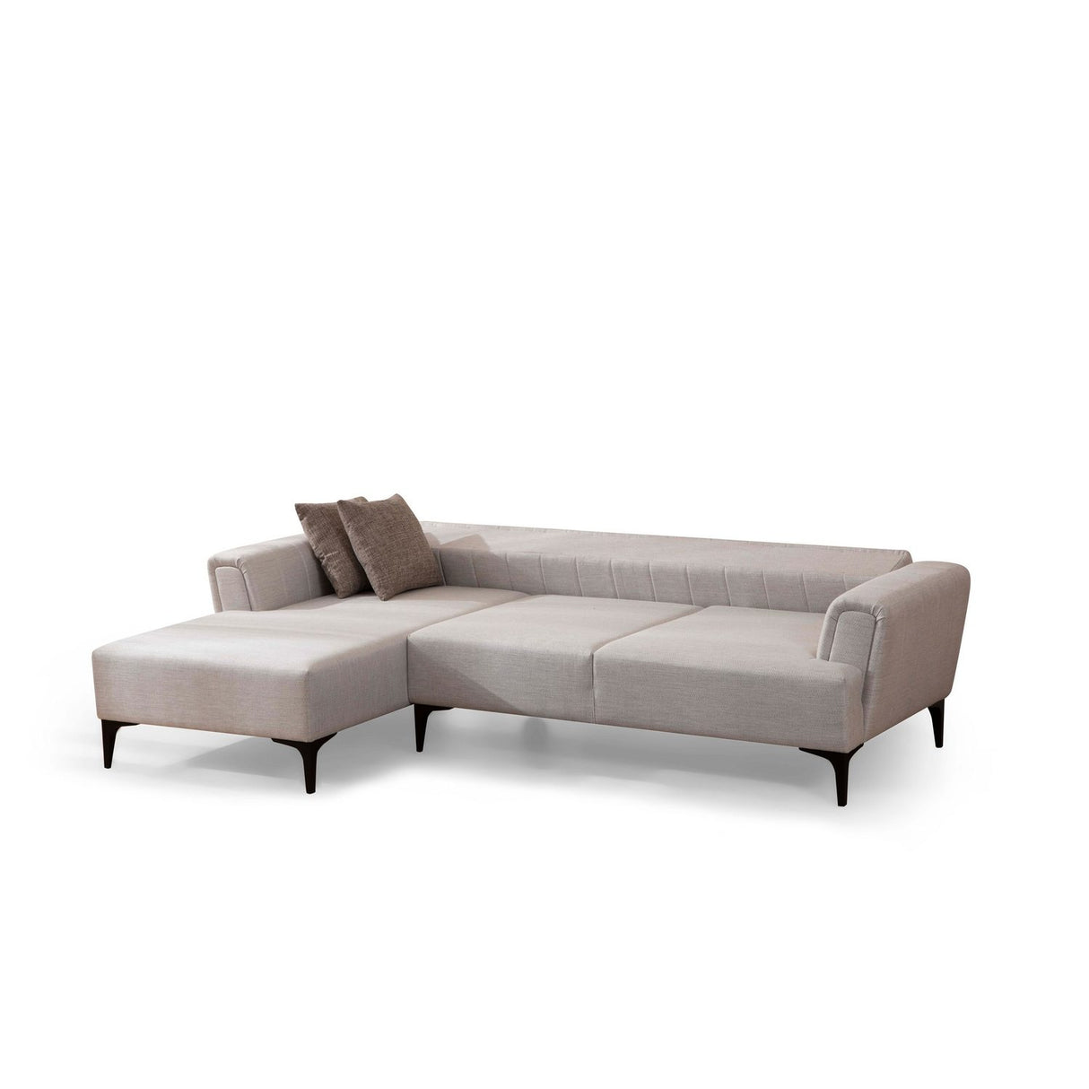 Jakarta (140-270 x 95 x 77 cm) Hörnsoffa-bäddsoffa Ecru, Vänster