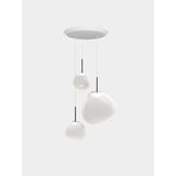 Melt Trio Round Pendelsystem LED Opalescent, Silver