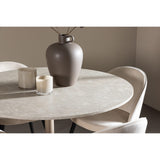Lycke, Velvet Rund matgrupp Beige,Svart, Beige, ⌀110