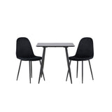 Polar, Polar Rektangulär matgrupp Svart, Svart, 75 x 75