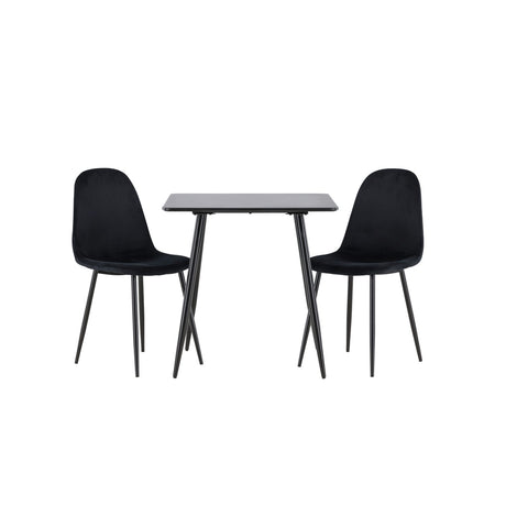 Polar, Polar Rektangulär matgrupp Svart, Svart, 75 x 75