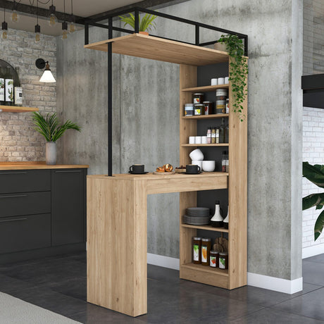 Feast Walnut / Svart Matbord