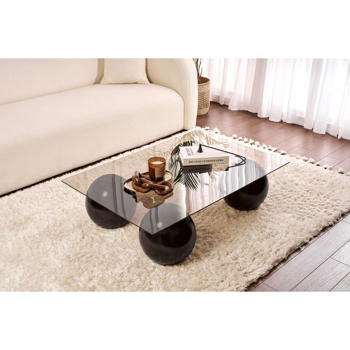 Tirana (110 x 30 x 75 cm) Soffbord Svart / brons