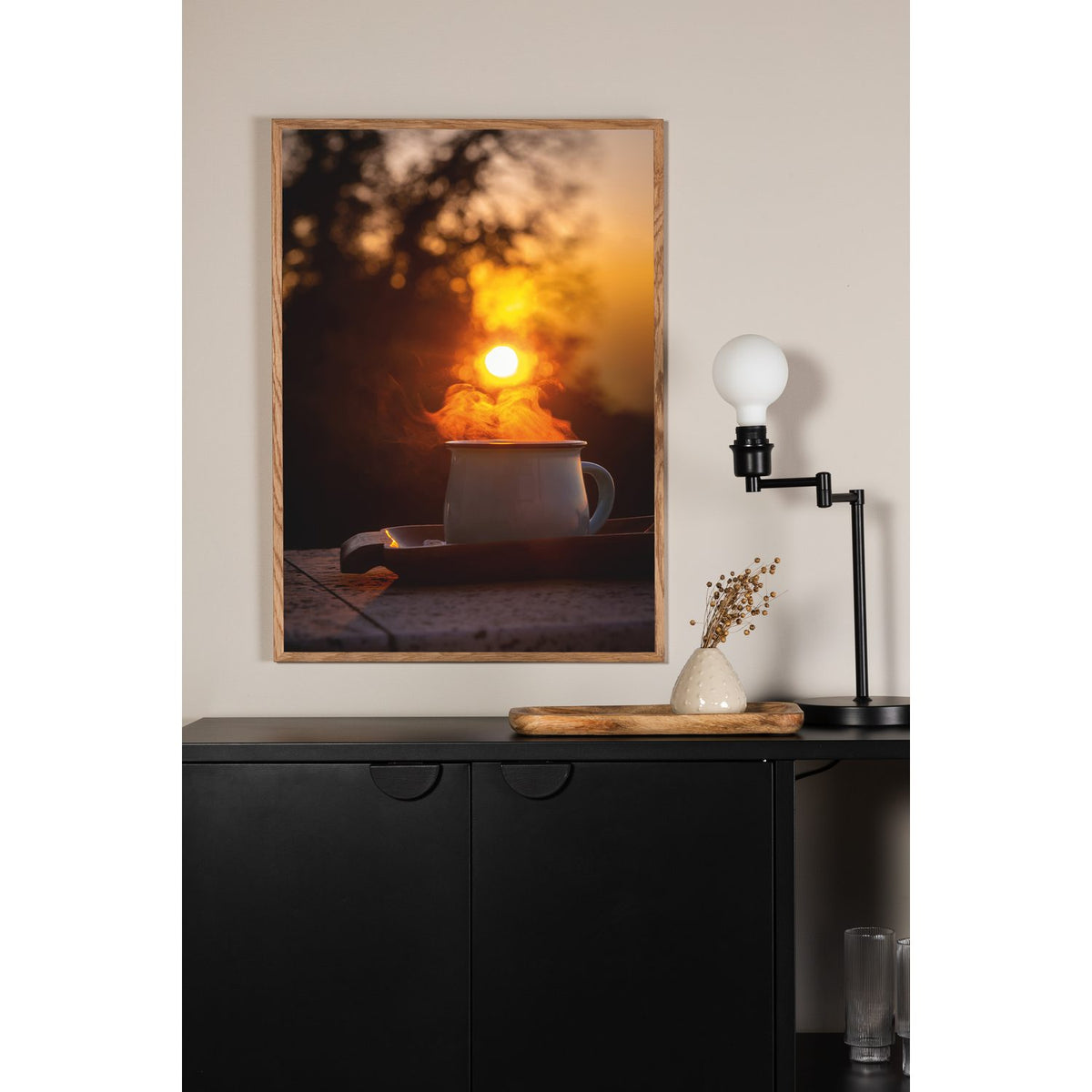 Morgonkaffe Poster Gul, 50 x 70 cm