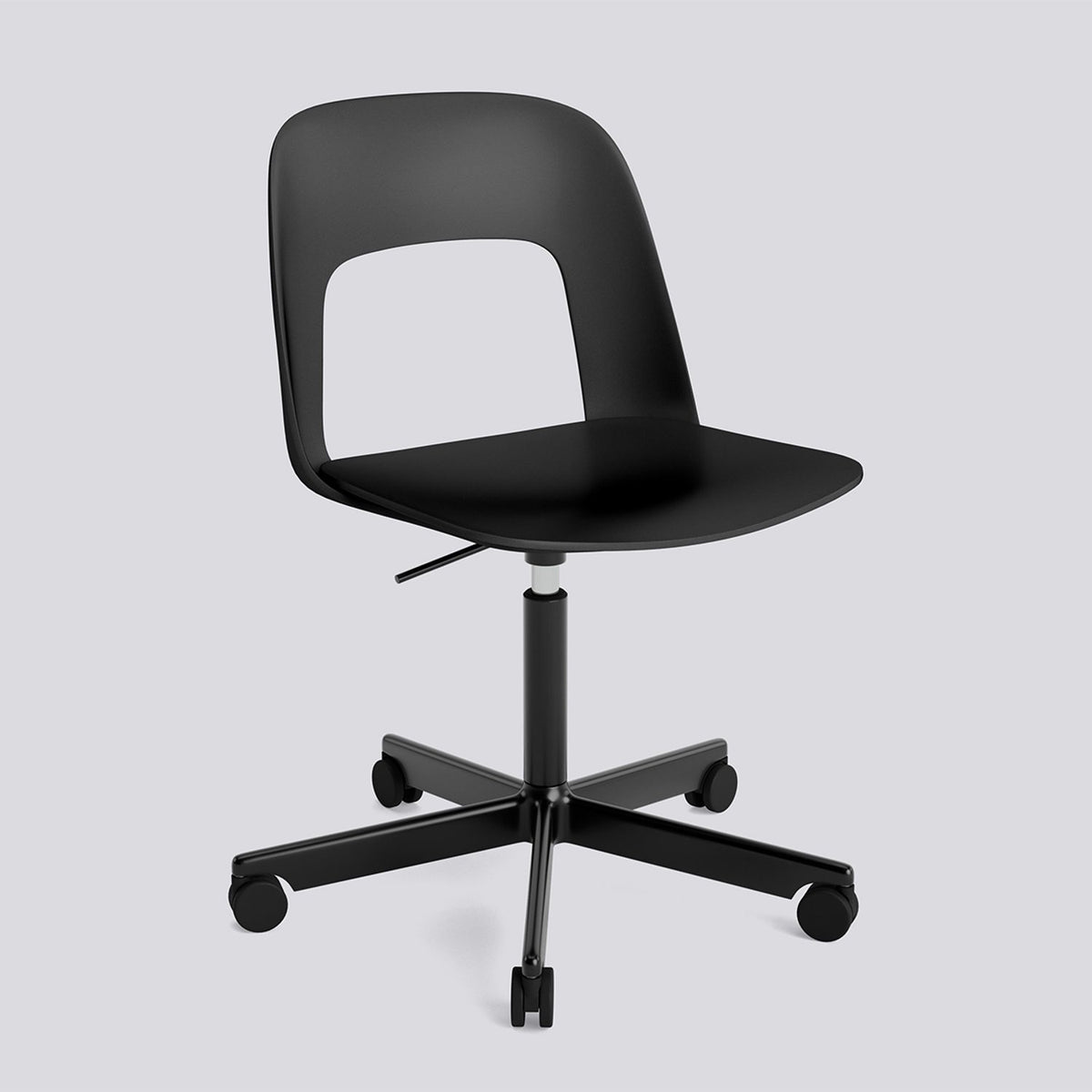 Layout 141 Kontorsstol Black, Black – pulverlackerad aluminium