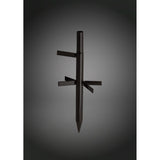 Svart träd 150 cm LED Steady/firefly Ljusdekoration Ute 150 cm