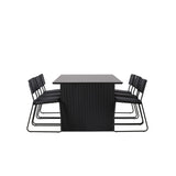 Vail, Kenth Rektangulär matgrupp Svart, Svart, 200 x 100