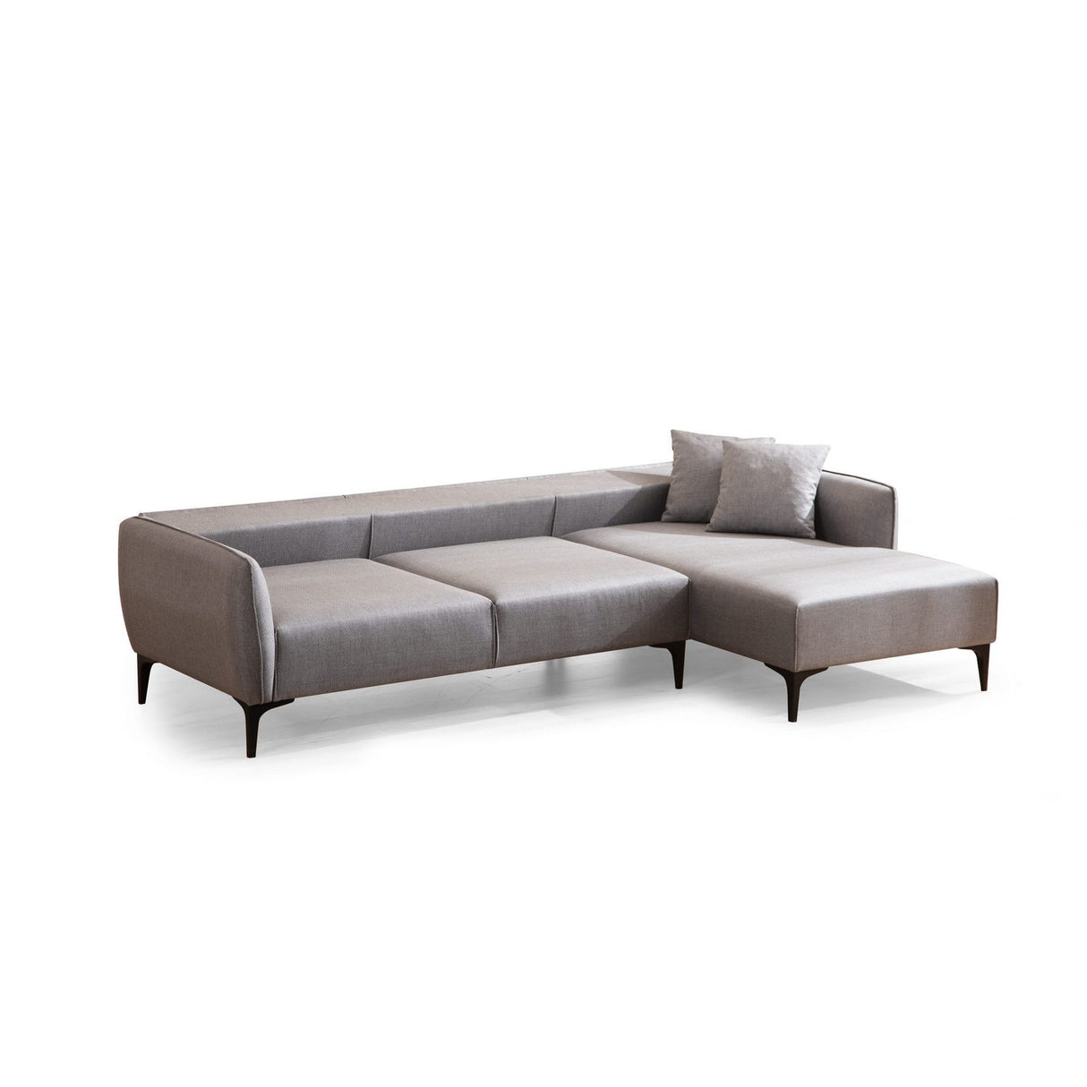 Gaborone (270-140 x 95 x 67 cm) Hörnsoffa Grå, Höger